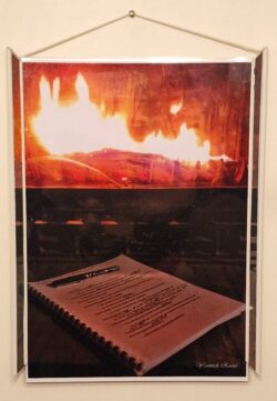 Illusion : "Ecriture au coin du feu"